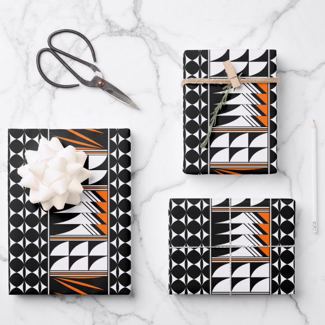 Southwest Feather Blessing Wrapping Paper Sheet (Front)