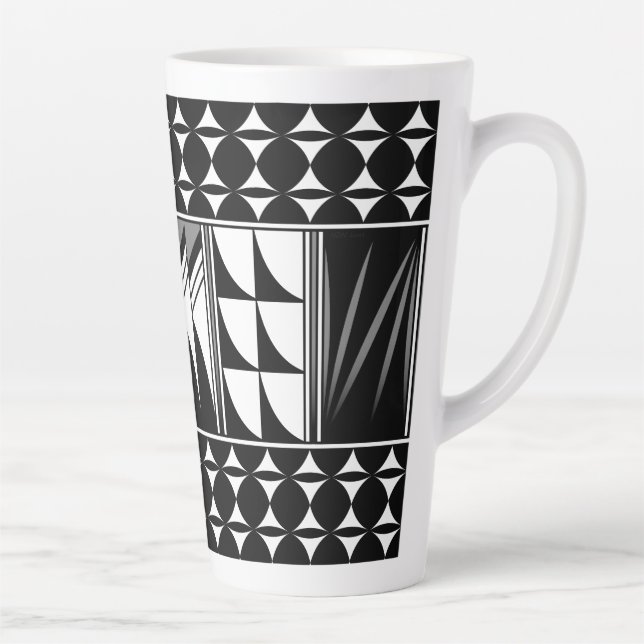  Southwest Feather Blessings in Grey Latte Mug (Right)
