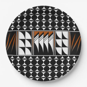 Southwest Feather Blessings Paper Plate