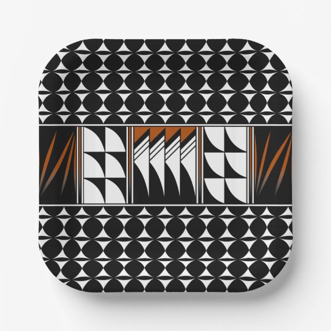 Southwest Feather Blessings Paper Plate (Front)