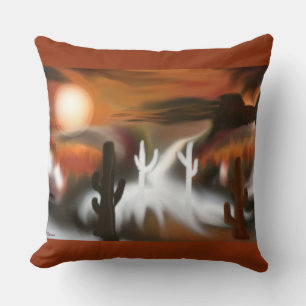 Southwest Fire and Ice Abstract Art Cushion