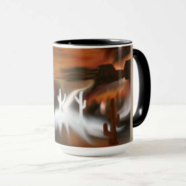 Southwest Fire and Ice Abstract Art Mug (Front Right)