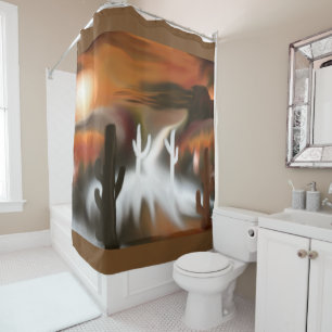 Southwest Fire and Ice Abstract Art Shower Curtain