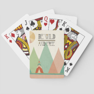 Southwest Geo II  Be Wild and Free Playing Cards