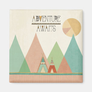 Southwest Geo III   Adventure Awaits Magnet