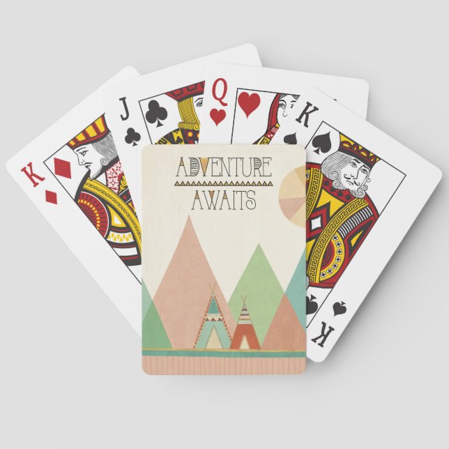 Southwest Geo III | Adventure Awaits Playing Cards (Back)