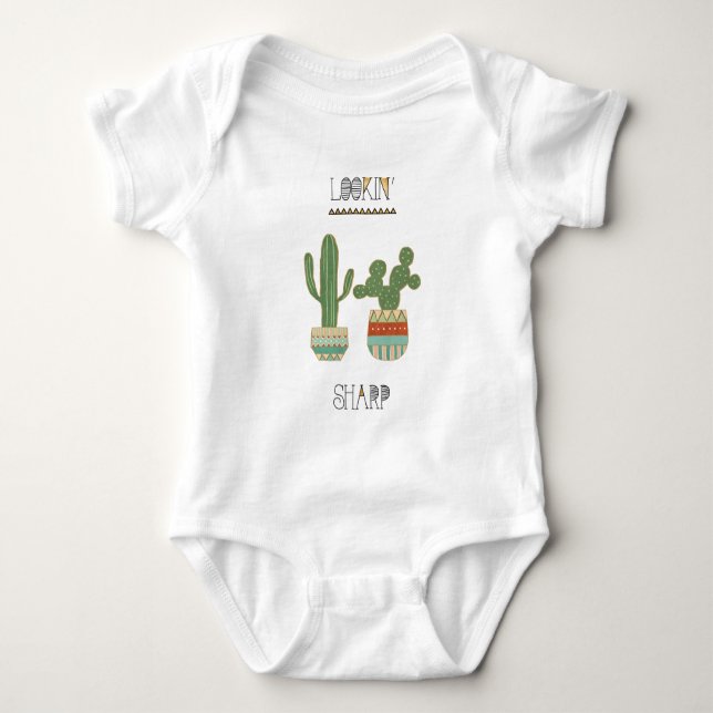 Southwest Geo IX | Lookin' Sharp Baby Bodysuit (Front)