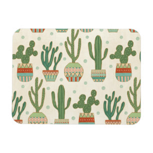 Southwest Geo Step   Cactus Pattern Magnet