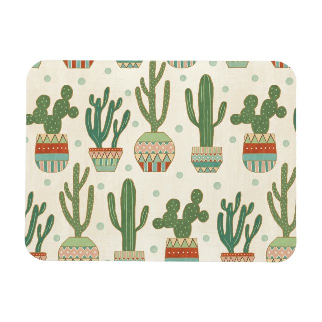 Southwest Geo Step | Cactus Pattern Magnet (Horizontal)