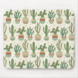Southwest Geo Step   Cactus Pattern Mouse Pad