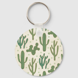 Southwest Geo Step   Desert Cactus Pattern Key Ring