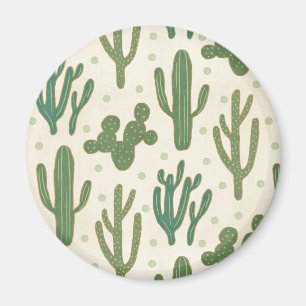 Southwest Geo Step   Desert Cactus Pattern Magnet