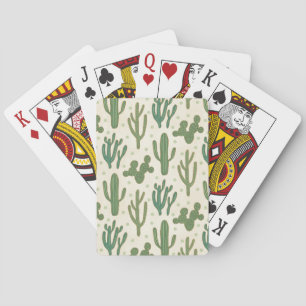 Southwest Geo Step   Desert Cactus Pattern Playing Cards