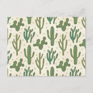 Southwest Geo Step   Desert Cactus Pattern Postcard