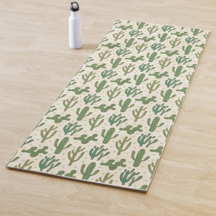 Southwest Geo Step   Desert Cactus Pattern Yoga Mat
