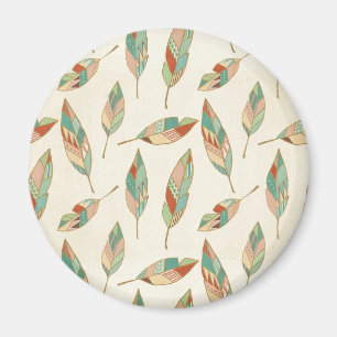 Southwest Geo Step Geometric Feather Pattern Magnet