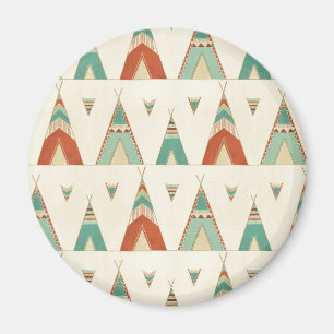 Southwest Geo Step Geometric Teepee Pattern Magnet