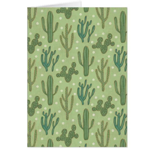 Southwest Geo Step | Green Cactus Pattern (Front)