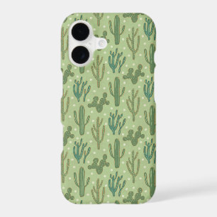Southwest Geo Step Green Cactus Pattern