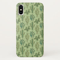 Southwest Geo Step | Green Cactus Pattern
