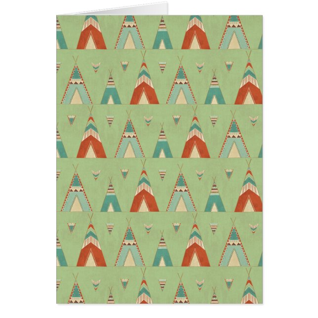 Southwest Geo Step | Green Teepee Pattern (Front)