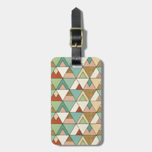 Southwest Geo Step   Hand Drawn Tribal Pattern Luggage Tag