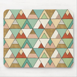 Southwest Geo Step Hand Drawn Tribal Pattern Mouse Pad