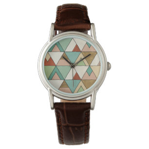 Southwest Geo Step   Hand Drawn Tribal Pattern Watch