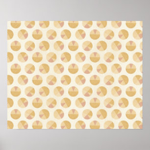 Southwest Geo Step   Orange Circle Pattern Poster