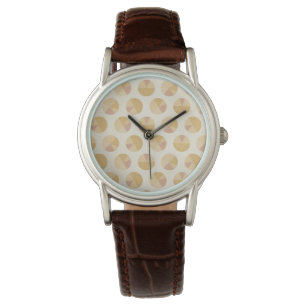 Southwest Geo Step   Orange Circle Pattern Watch