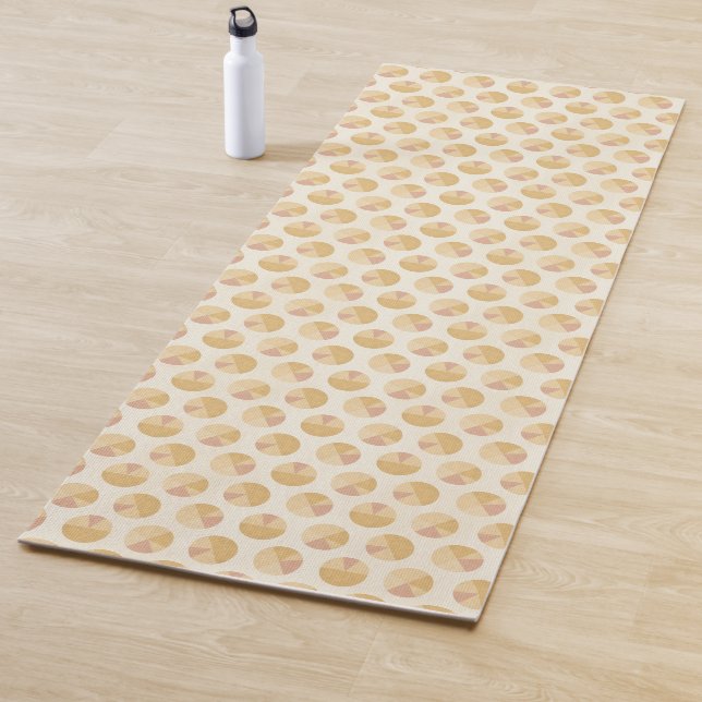 Southwest Geo Step | Orange Circle Pattern Yoga Mat (In Situ)
