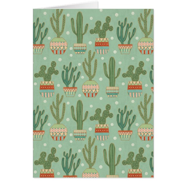 Southwest Geo Step | Potted Cactus Pattern (Front)