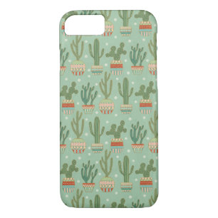 Southwest Geo Step   Potted Cactus Pattern iPhone 8/7 Case