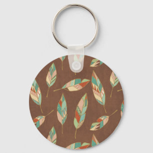 Southwest Geo Step   Southwest Feather Pattern Key Ring