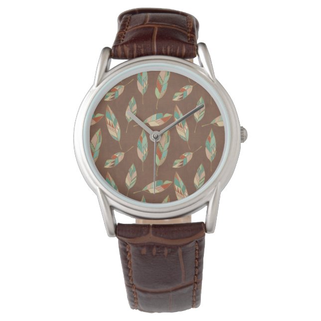 Southwest Geo Step | Southwest Feather Pattern Watch (Front)
