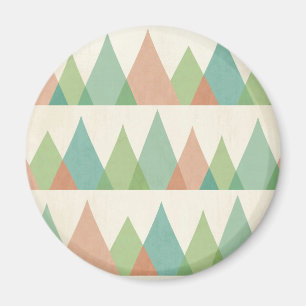 Southwest Geo Step Teal & Coral Triangles Magnet