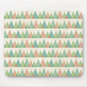Southwest Geo Step Teal & Coral Triangles Mouse Pad