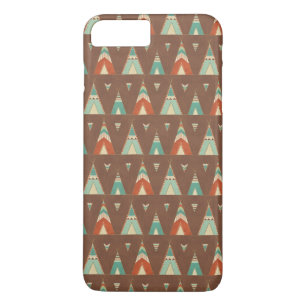 Southwest Geo Step   Teal Teepee Pattern iPhone 8 Plus/7 Plus Case