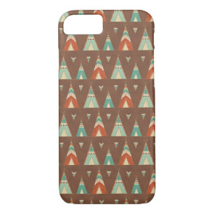 Southwest Geo Step Teal Teepee Pattern iPhone 8/7 Case
