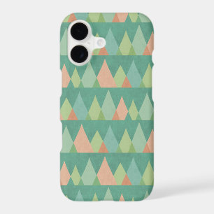 Southwest Geo Step Teal Triangle Pattern