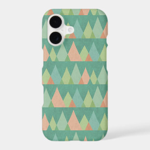 Southwest Geo Step Teal Triangle Pattern