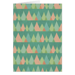 Southwest Geo Step Teal Triangle Pattern