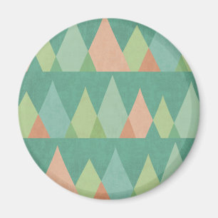 Southwest Geo Step Teal Triangle Pattern Magnet