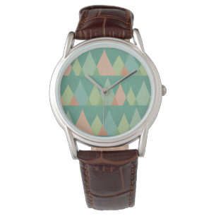Southwest Geo Step   Teal Triangle Pattern Watch
