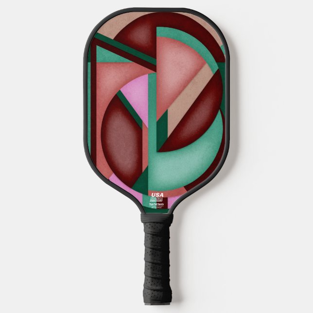 Southwest Geometric Symphony Midecentury Abstract Pickleball Paddle (Front)