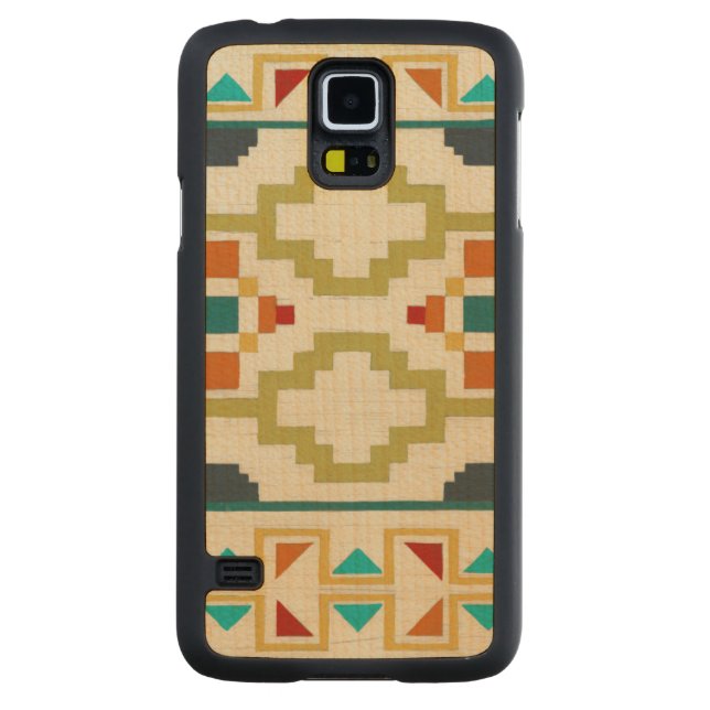 Southwest Geometry I Carved Maple Galaxy S5 Case (Back)