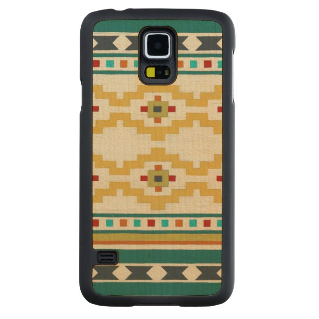 Southwest Geometry III Carved Maple Galaxy S5 Case (Back)
