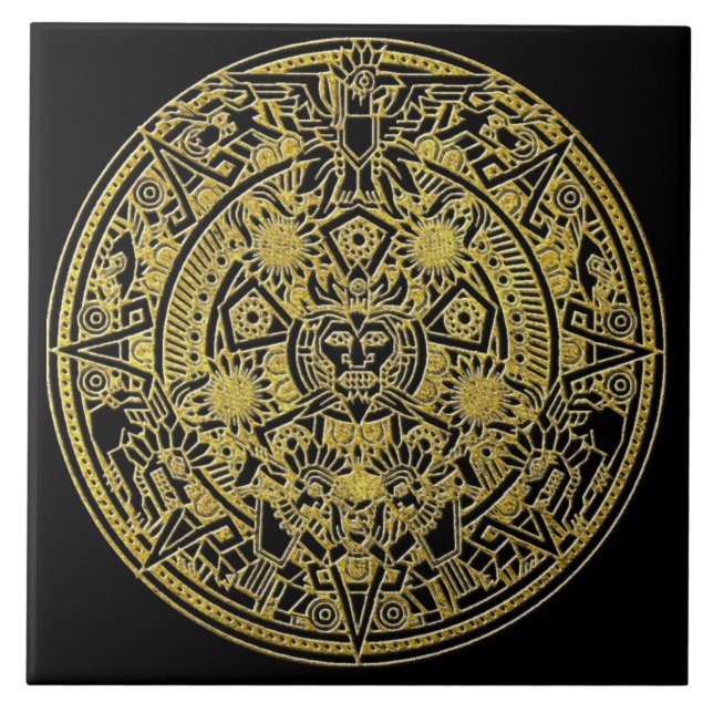 Southwest Indian Mexican Style Pattern Ceramic Tile (Front)