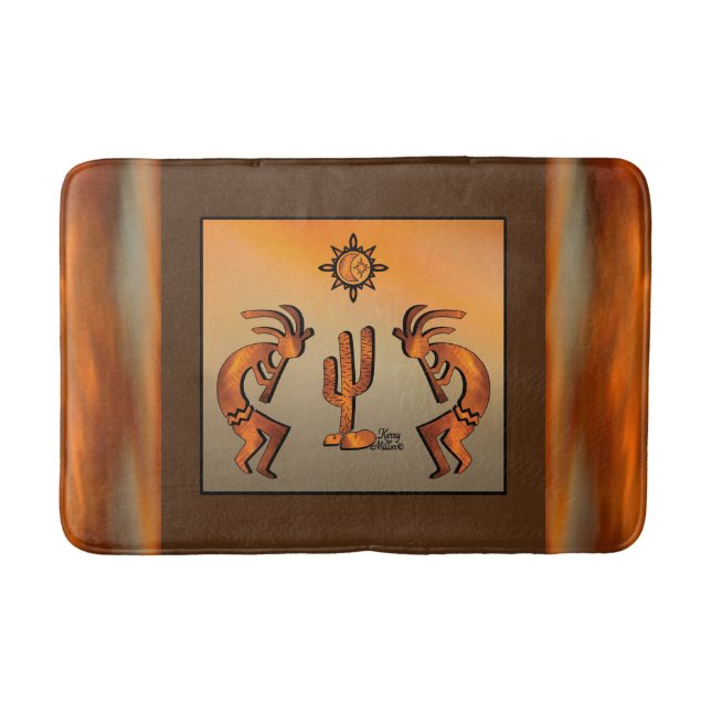 Southwest Kokopelli  Bath Mat (Front)