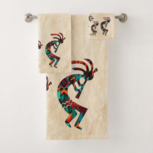 Southwest Kokopelli  Bath Towel Set (Insitu)